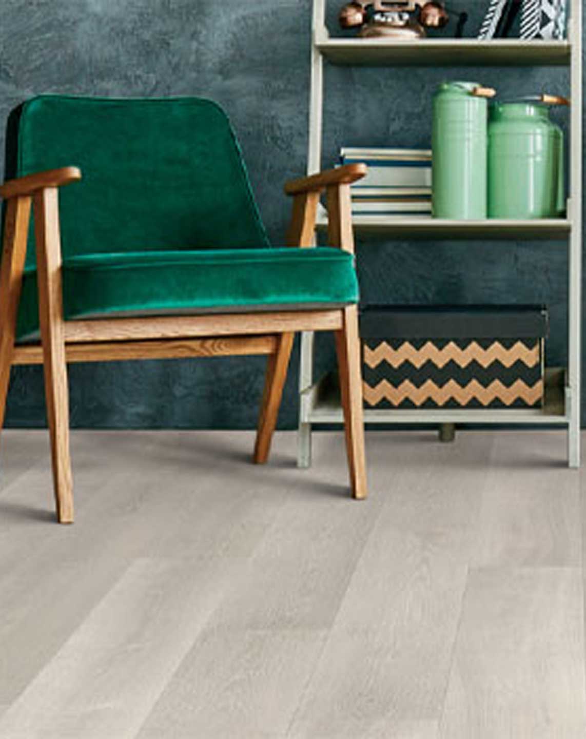 Installed laminate flooring in home